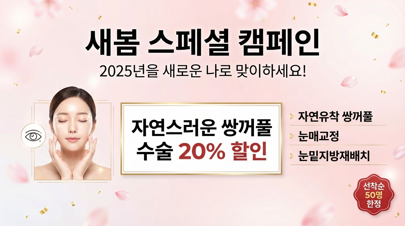 새해 캠페인 - 쌍꺼풀 수술 20% 할인