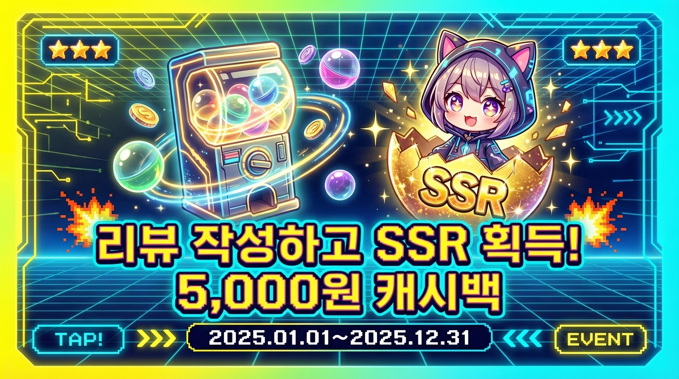 리뷰 작성 시 5,000원 캐시백